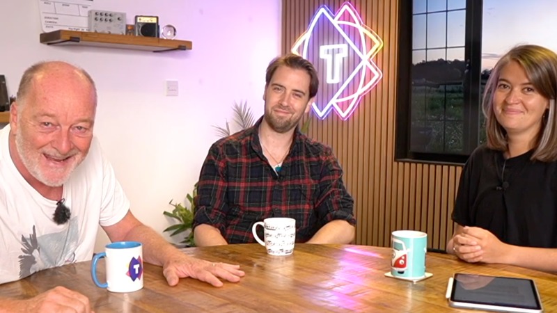 Lucy Hackett playing keyboard